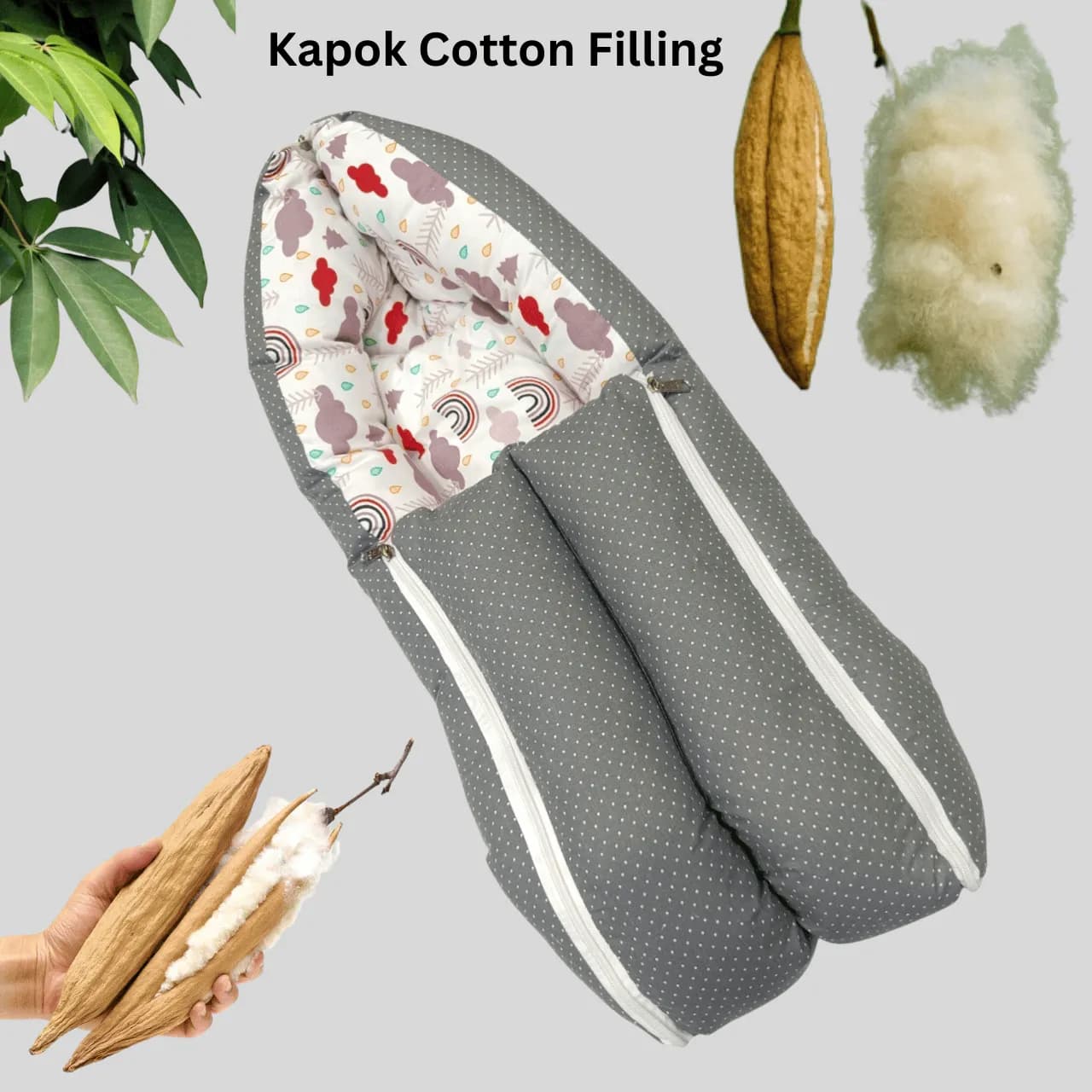 Kapok Cotton Carry Bed 