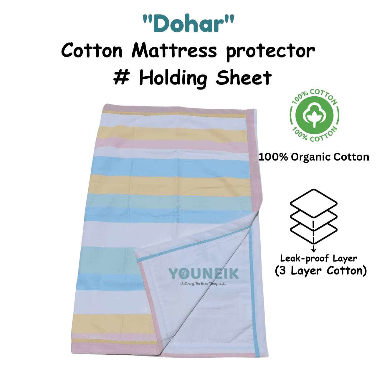 Dohar(S)- Matress Protector- Colour Lines 