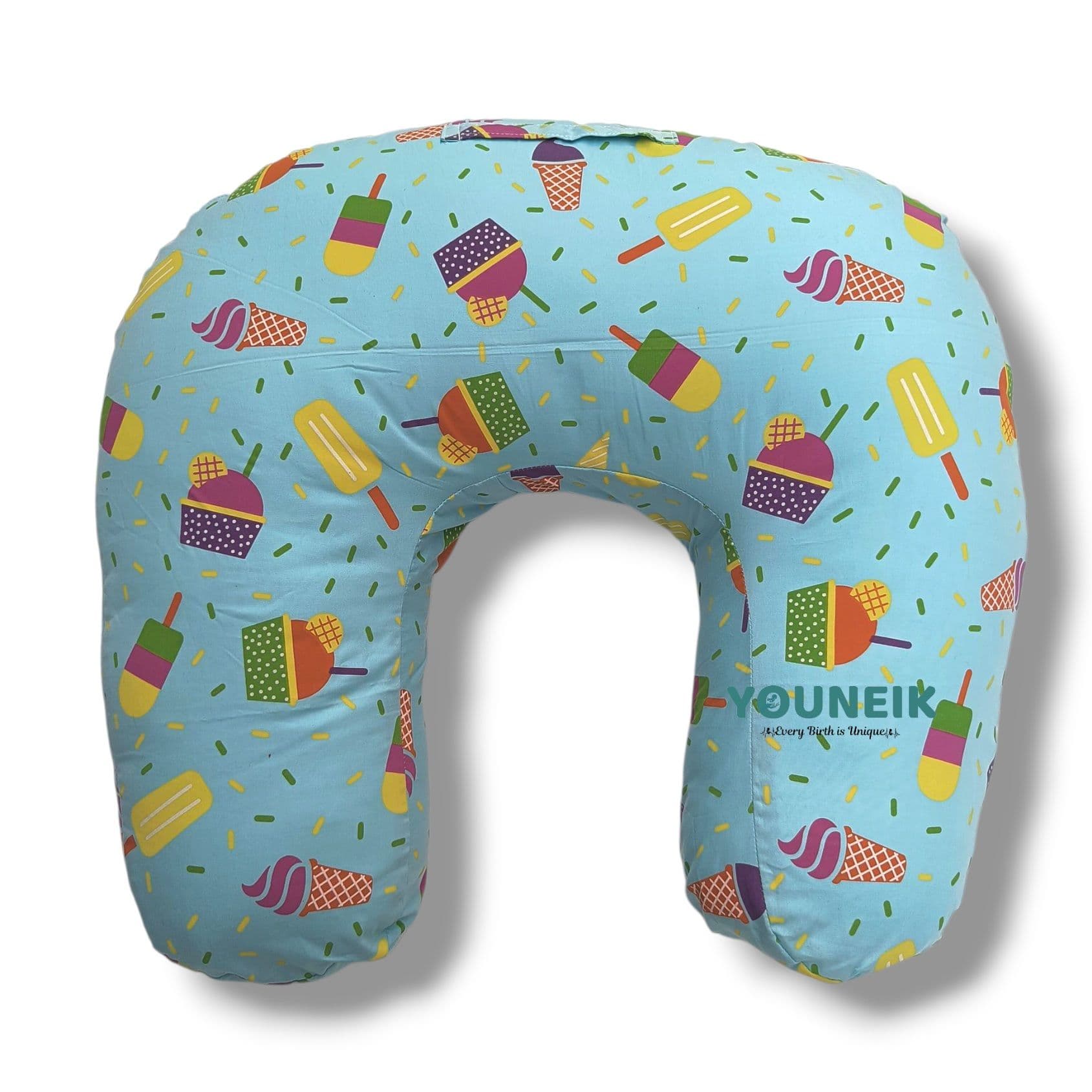 Large Feeding Pillow - Blue Ice Cream 