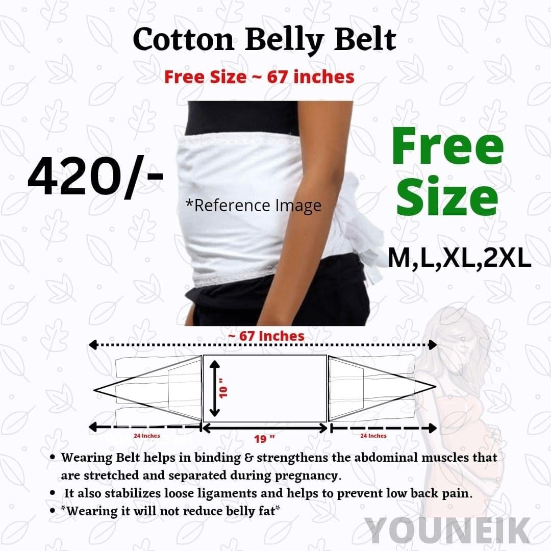 Cotton Belly Wrap Belt | Free Size | Upto 100cm