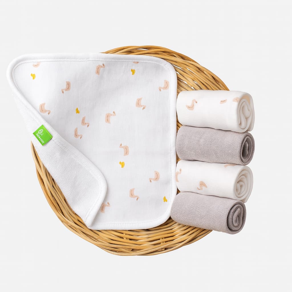 6pcs Wash Clothes 22*22cm- R for Rabbit 
