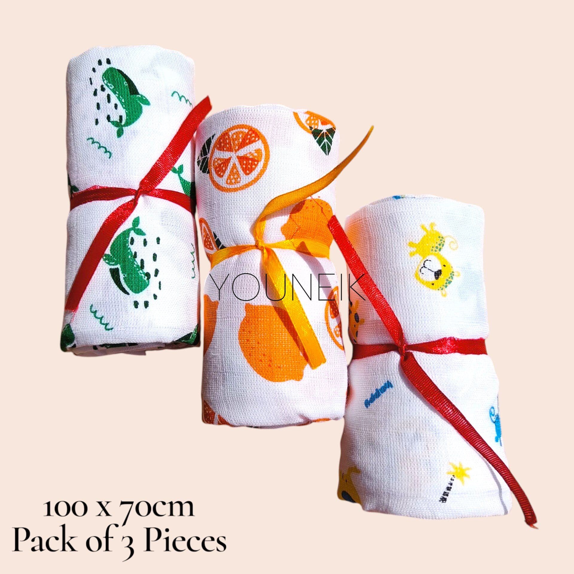 Muslin Cotton Modal Towel  | 3 Pieces Combo | 70*100cm