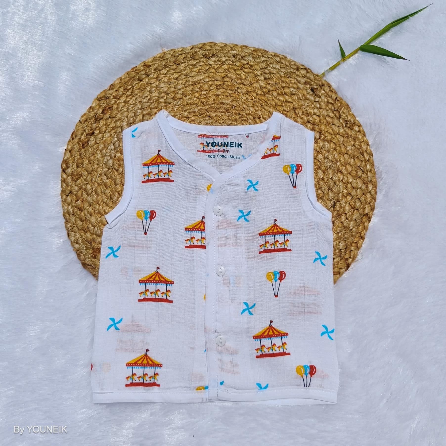 Muslin Jabla Button 0-12m | MerryGoRound