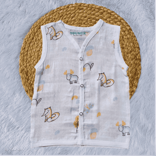 Muslin Jabla Snap Button 3-6m | Moose