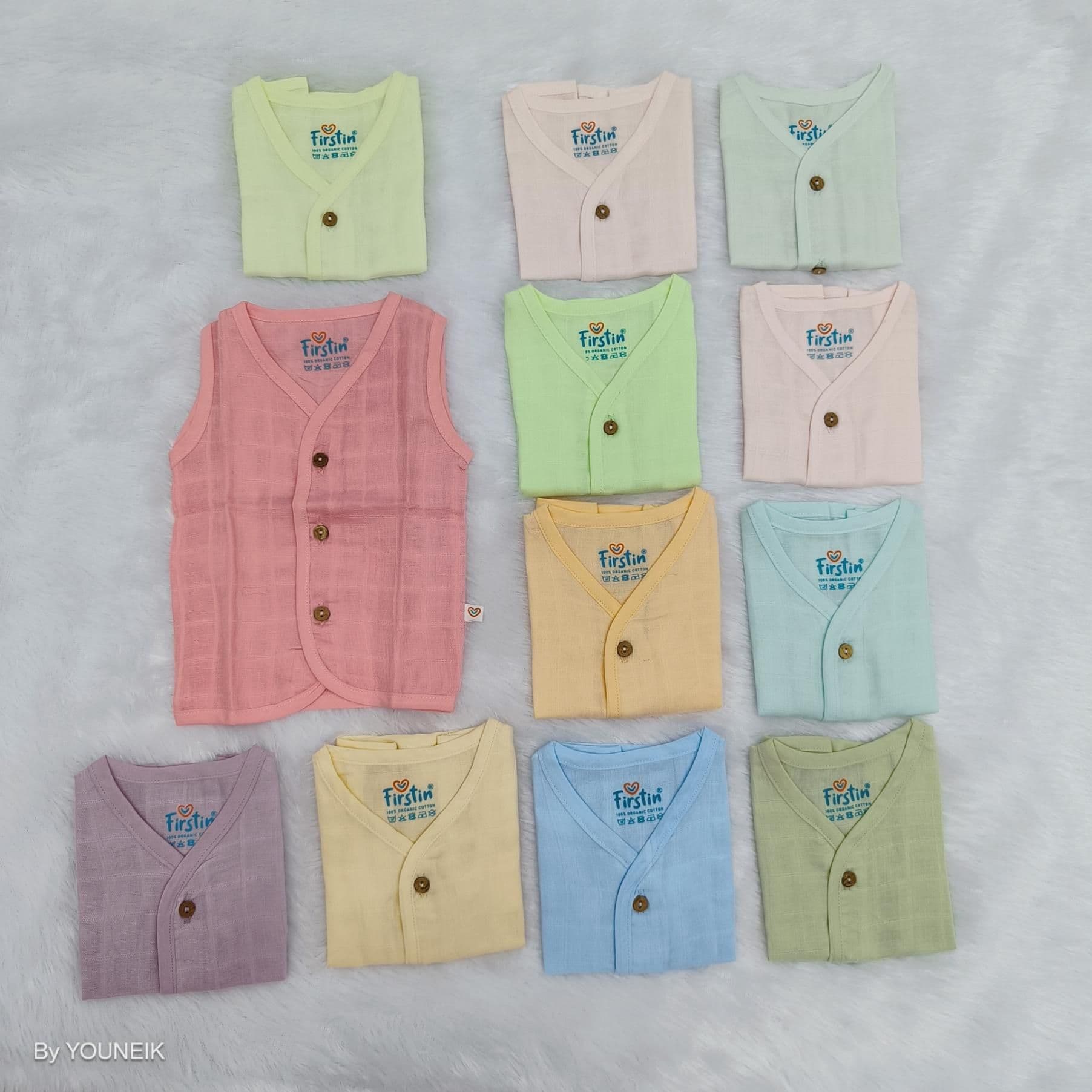 Preemie | Organic Muslin Cotton Sleeveless Jabla 