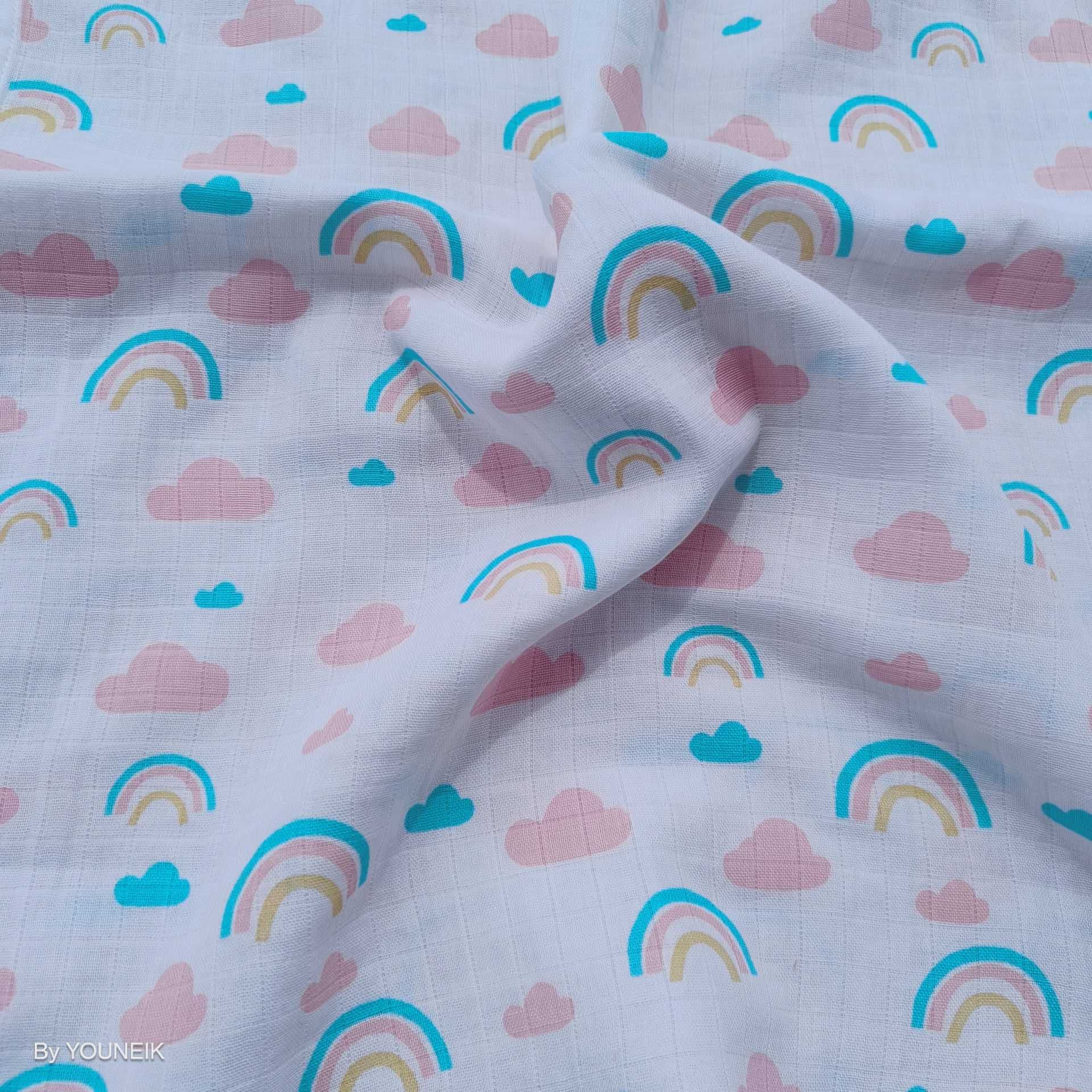 70*100cm | Muslin Cotton Towel - Pink Cloud 