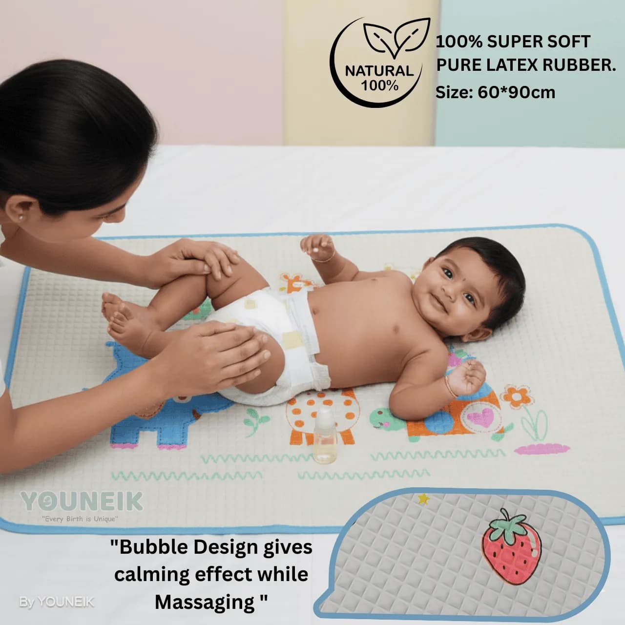 Air Filled Rubber Mat for Babies 60*90cm