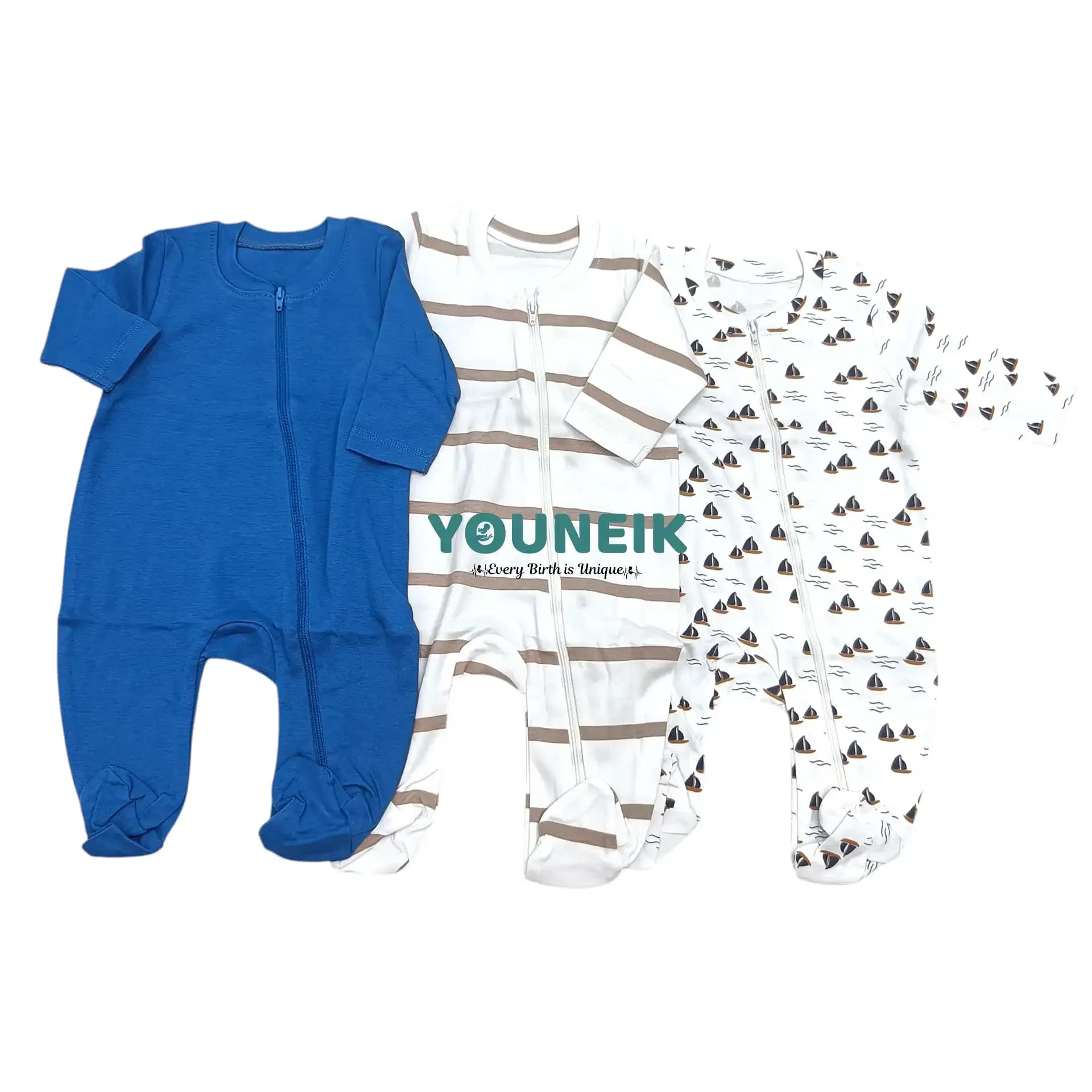 Sleepsuit/Full Rompers 3 Pieces 0-3m Zipper 