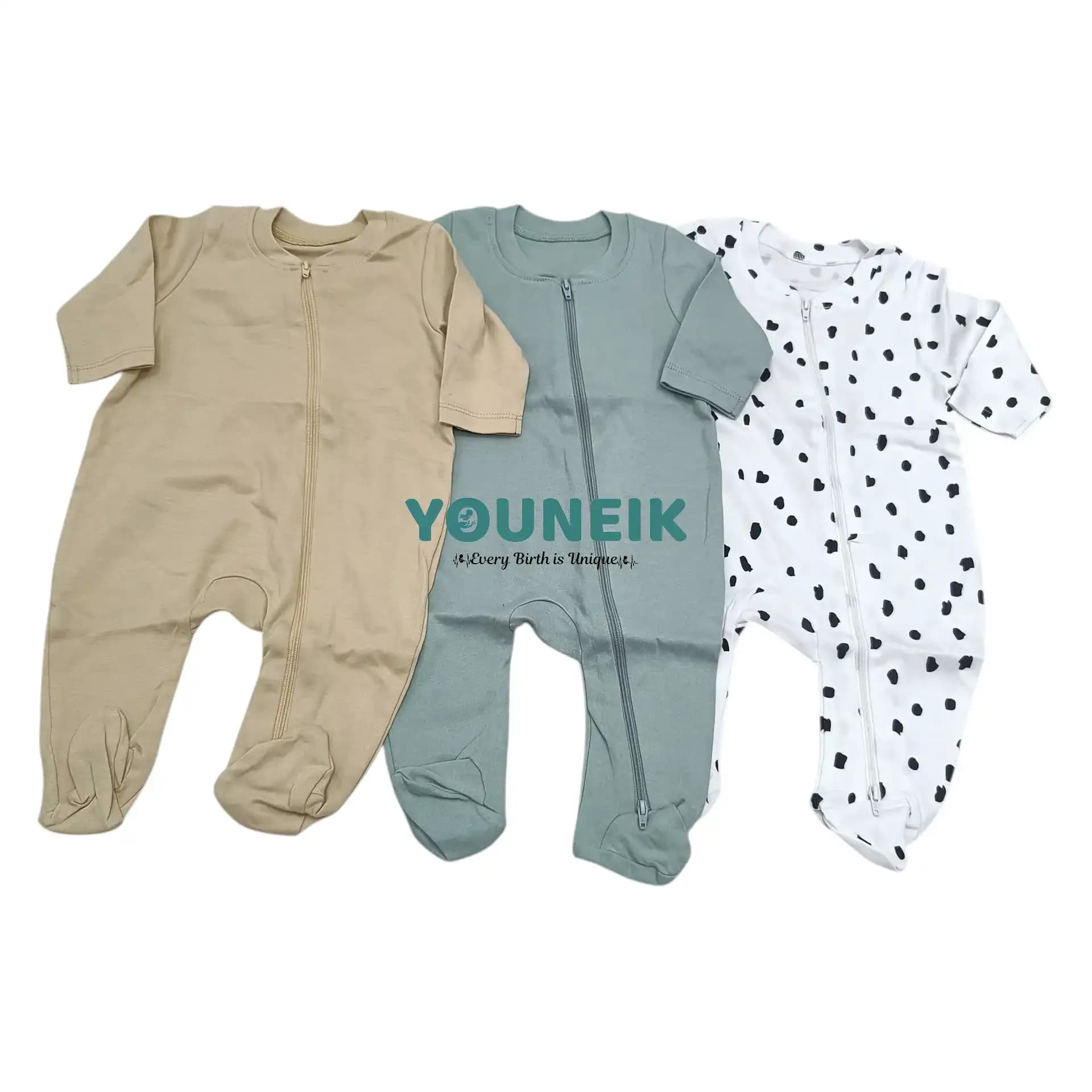 Sleepsuit/Full Rompers 3 Pieces 0-3m Zipper 