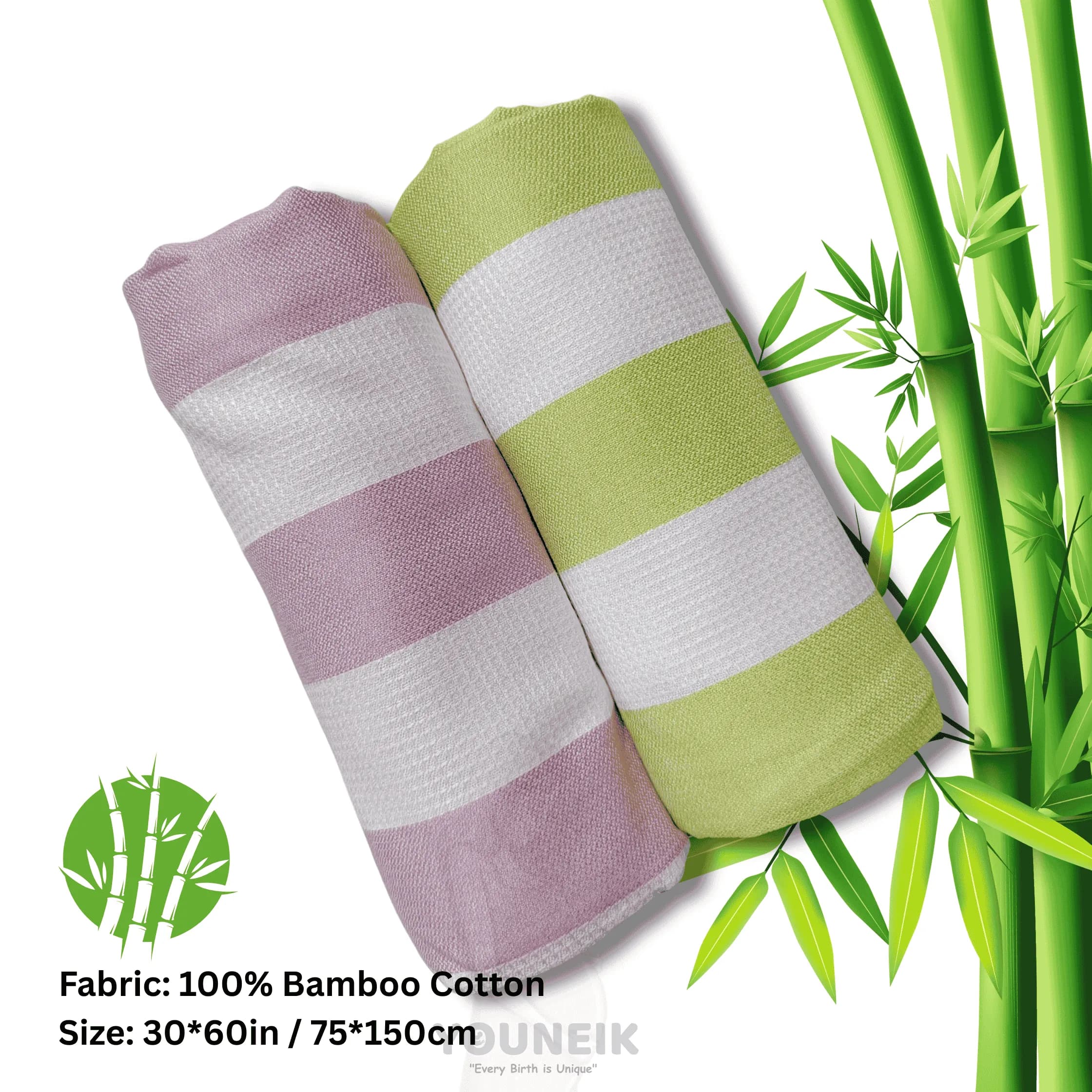 2 Ultra Soft Bamboo Cotton Bath Towel