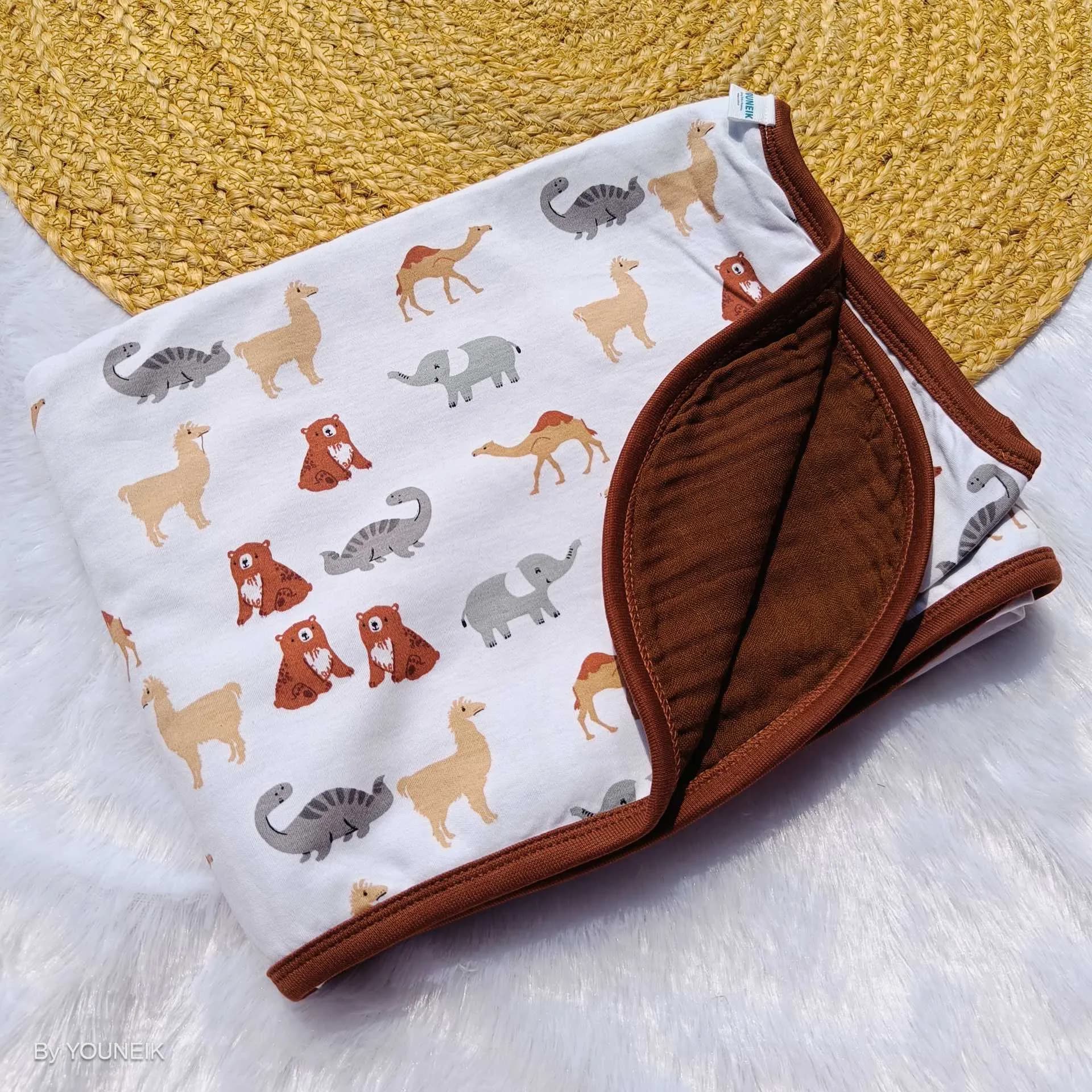 2 in 1 Baby Muslin Cotton Blanket/Quilt AOC