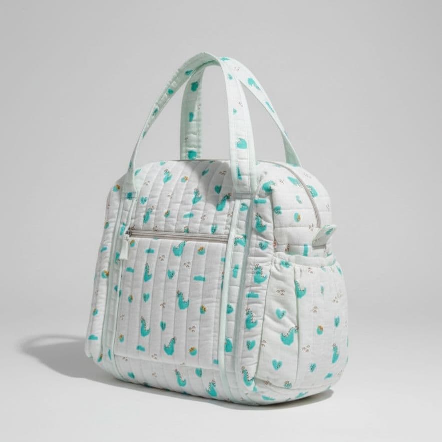 Muslin Diaper Bag - Blue Crown Dragon 