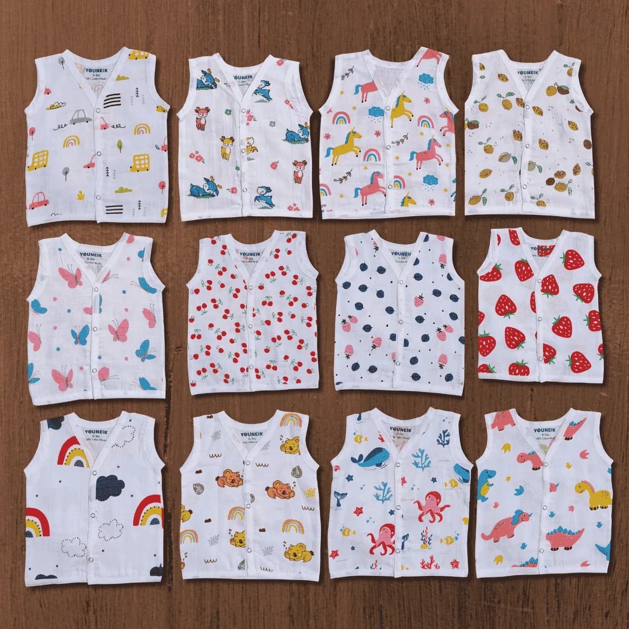 Muslin Cotton SB Jabla 12 Pieces 