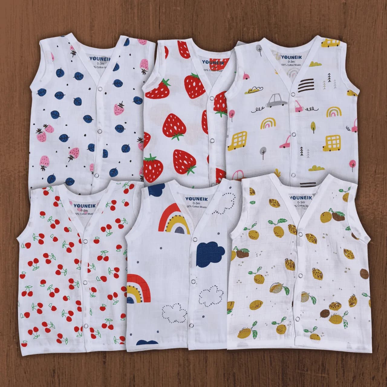 Muslin SB Jabla 6 Pieces No Figure Prints