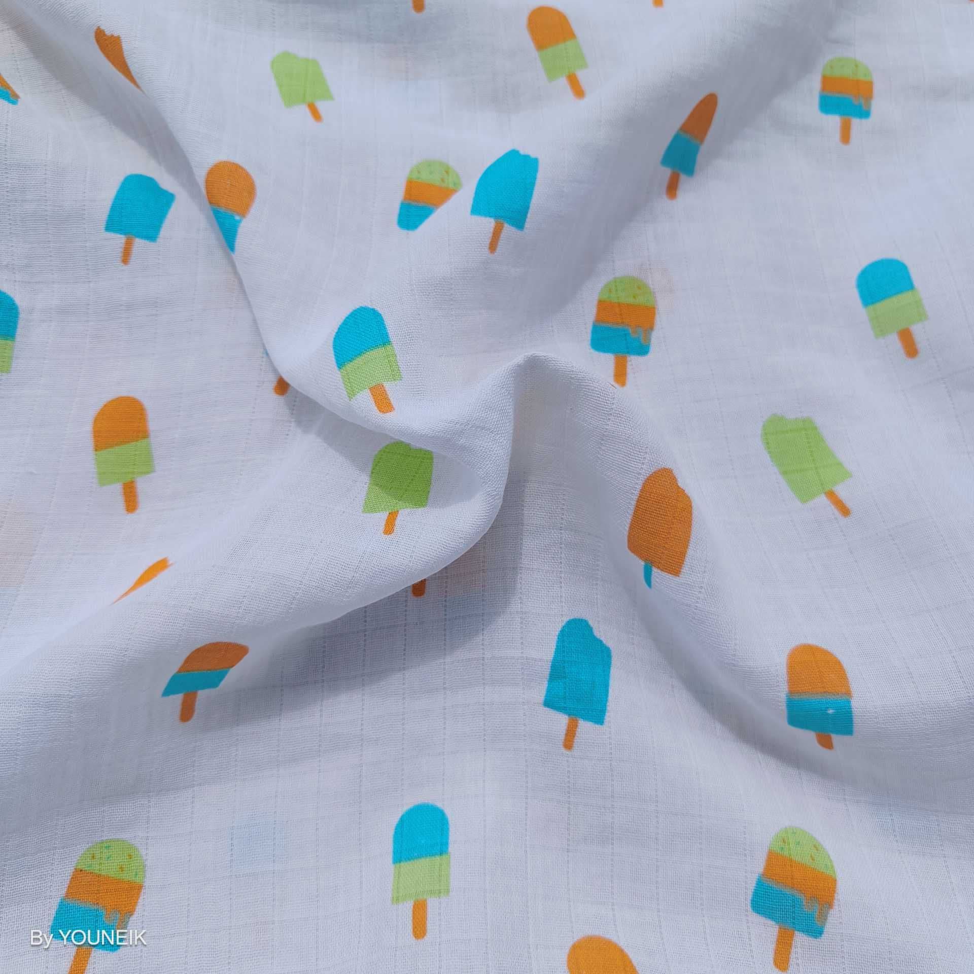70*100cm | Muslin Cotton Towel - Stick Ice
